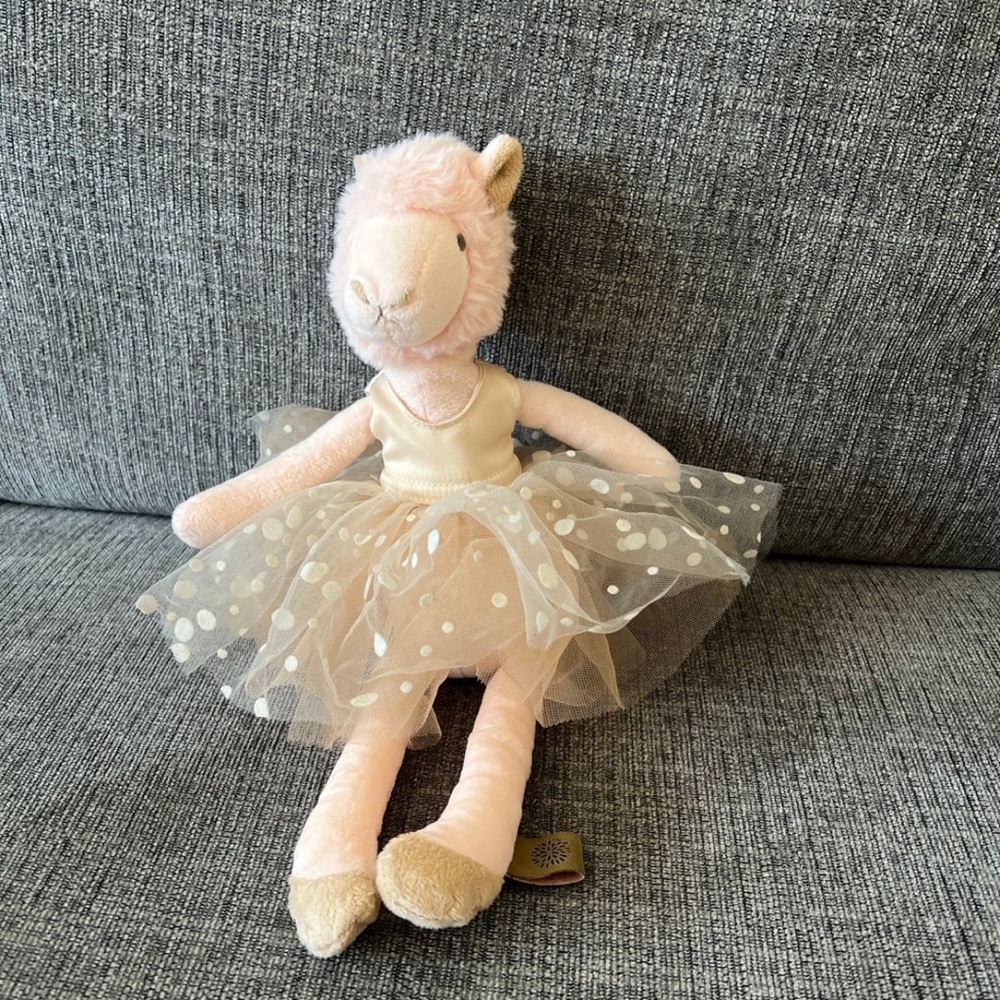 EMMA Llama Blush Pink with polka dot tutu